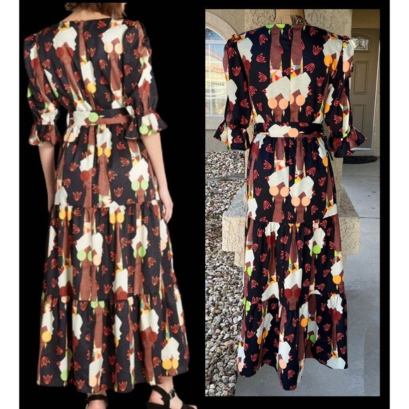 Modcloth Hutch Let's Go Boho Maxi Dress Size 6 - Picture 4 of 10